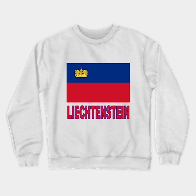 The Pride of Liechtenstein - National Flag Design Crewneck Sweatshirt by Naves